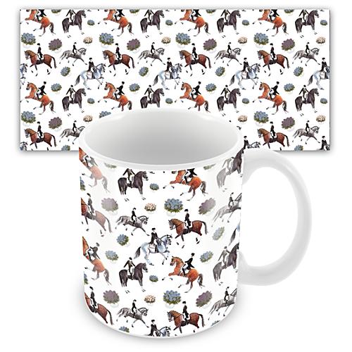 Dressage Horses Mug (small Illustrations)